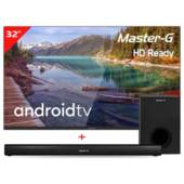 MASTER G - Led Smart TV 32" Android HD + SoundBar