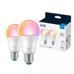 WIZ - Set 2 Ampolletas Smart LED WiZ Wi-Fi Multicolores E27 Matter Alexa