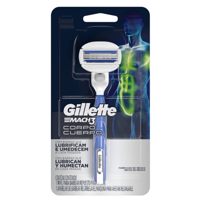 Máquina de afeitar recargable Gillette Mach3 Cuerpo 1 unidad, Productos