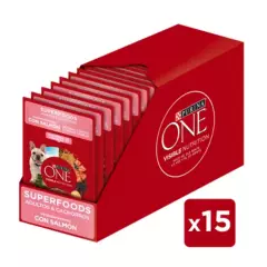 PURINA ONE - Pack Perro PURINA ONE® Adultos Cachorros Superfoods 15x85gr