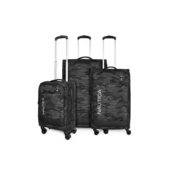 NAUTICA - Set 3 maletas de tela Barham S+M+L negra Nautica NAUTICA