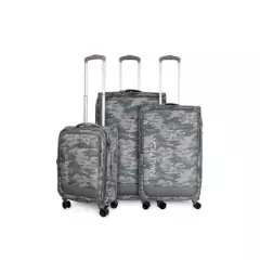 NAUTICA - Set 3 maletas de tela Barham S+M+L gris Nautica NAUTICA