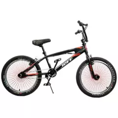 GENERICO - Bicicleta BMX JEFF Aro 20 Negro-Rojo
