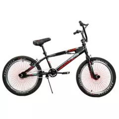 GENERICO - Bicicleta BMX JEFF Aro 20 Negro Premium