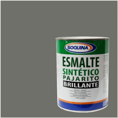 SOQUINA Esmalte Sintetico Pajarito Gris Perla 1 /4 Gl 