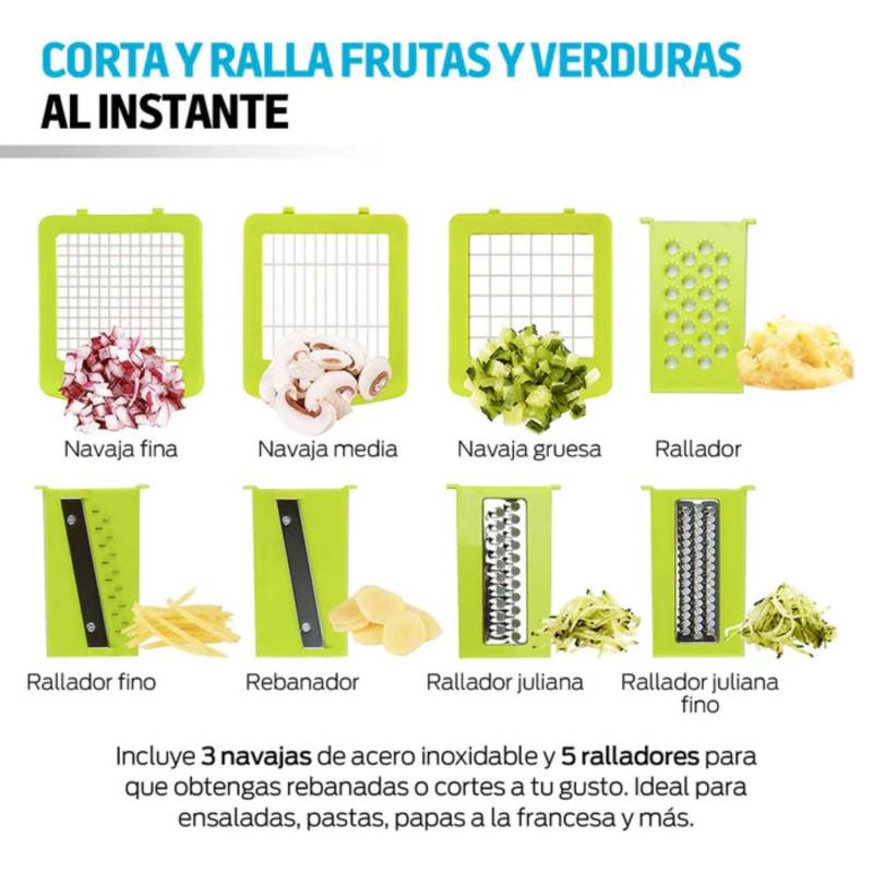 Procesador de Alimentos Redlemon Picador de Verduras Cortador Manual