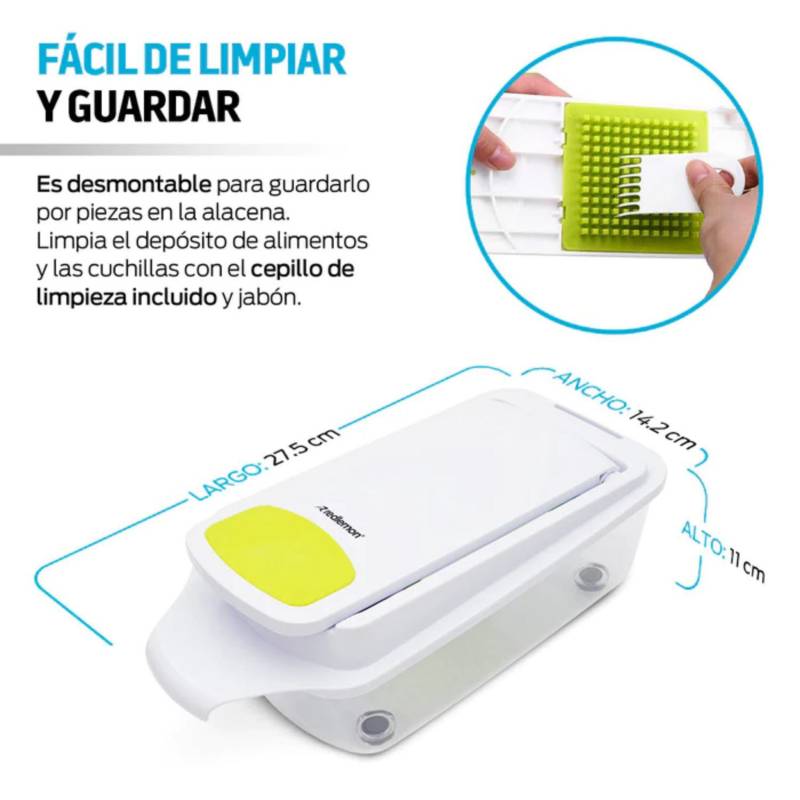 Procesador de Alimentos Redlemon Picador de Verduras Cortador Manual