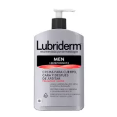LUBRIDERM - Crema Cuerpo y Cara Lubriderm Men 3 en 1 Dosificador 400mL
