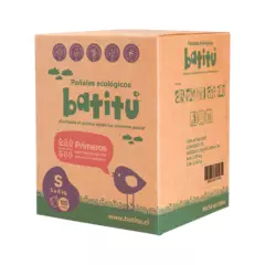 BATITU - Caja de Pañales Ecologicos Premium Biodegradables de Bambú Talla S (120un) - Batitu