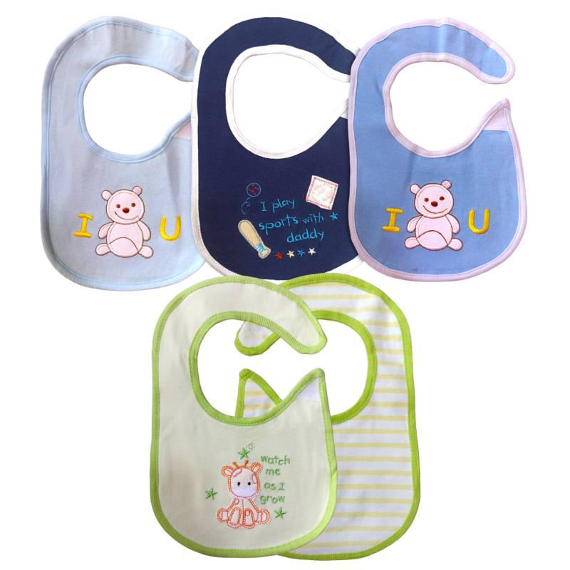 Paquete por caja: baberos impermeables para bebés y niños pequeños,  ajustables y desmontables, de 6 a 24 meses Adepaton Baberos