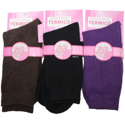 GENERICO Pack 6 Pares De Calcetines Térmicos Soft Para Mujer - Sin Costuras