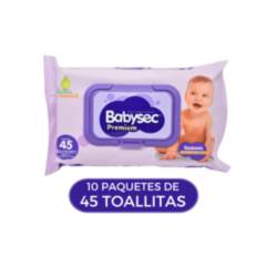 BABYSEC - Pack Babysec Toallitas Húmedas (10 paquetes de 45 und)