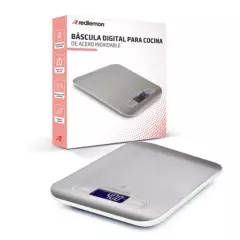 REDLEMON - Báscula Digital Cocina Redlemon Gramera Acero Inoxidable 5kg