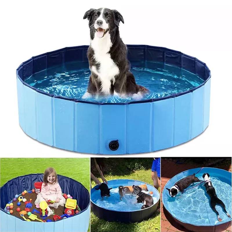 Piscina plegable para perros y mascotas, piscina plegable para