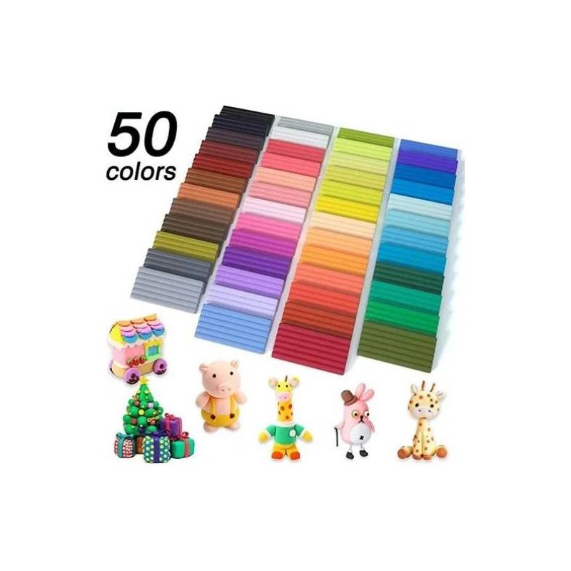 50 colores de arcilla polimérica, kit de arcilla Ecuador