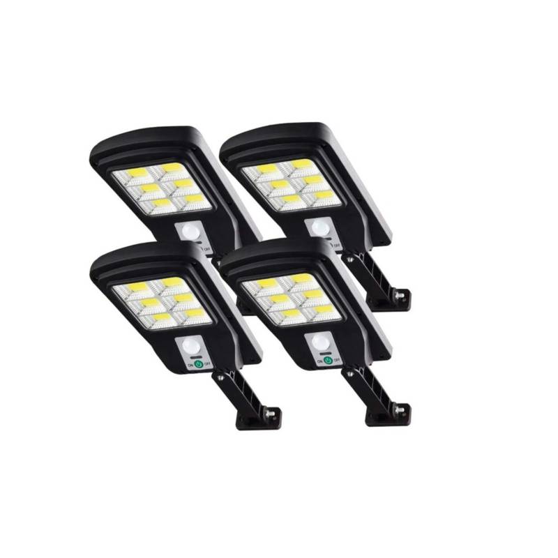 Pack 4 Foco Solar Led Exterior Con Sensor De Movimiento Ip65 GENERICO