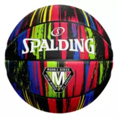 SPALDING - Balón Basketball Marble Series Tamaño 7 Rainbow Negro
