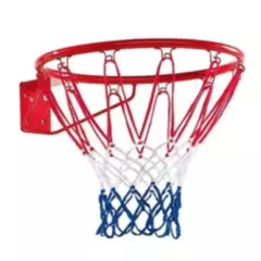 BAMO - Aro de Basketball Tamaño Oficial 45 cm Acero 16 mm Rojo
