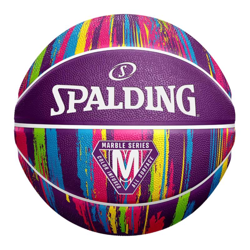 Bola de Basquete NBA Spalding Marble Series Rainbow Tam 7 - Branco