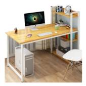 Soporte monitor organizador escritorio 63,5x20x13,5 cm café