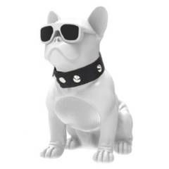 GENERICO - parlante Dog Bluetooth inalámbrico perro Bulldog Blanco