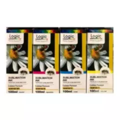 LOGIC - Tinta Sublimación Premium 100ml Pack 4 Colores Universal
