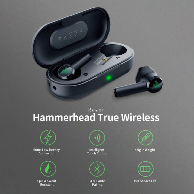 Razer Hammerhead True Wireless 2 Gen Auriculares Inalámbricos con  Cancelación de