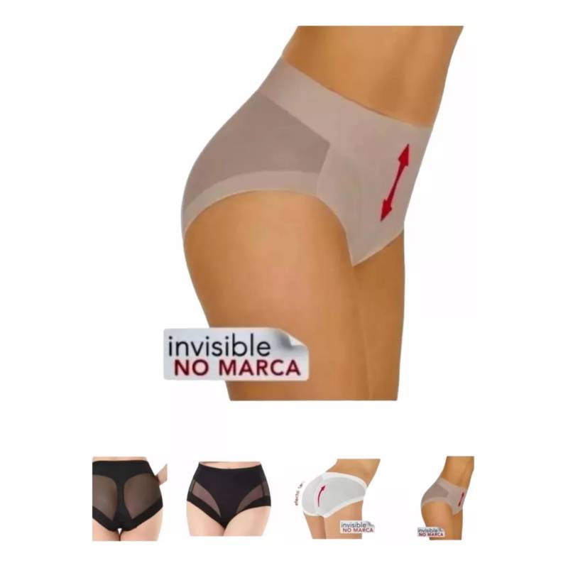 GENERICO Calzón Faja Alto Invisible Reductor Faja Post Parto Beige