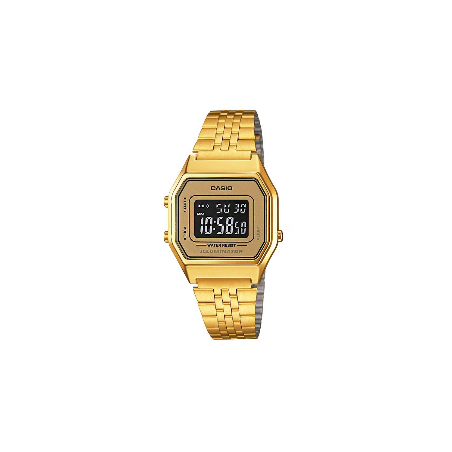  Casio Reloj digital dorado y negro - Oro/Talla única