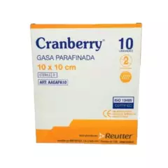 CRANBERRY - Gasa Parafinada Ésteril 10x10cm - Cranberry