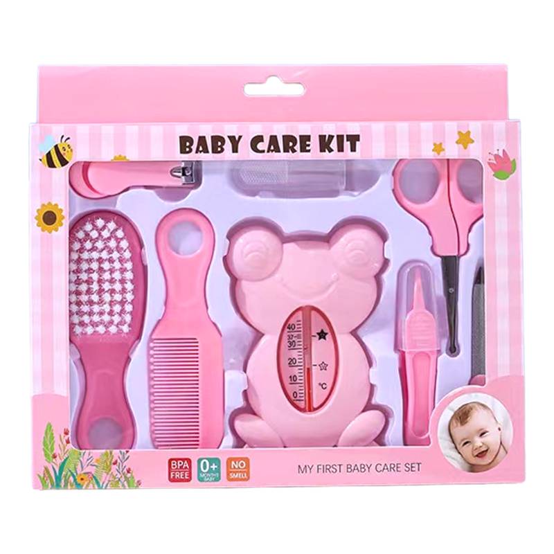BEBE Kit Corta uñas para bebe con peinetas y accesorios rosado