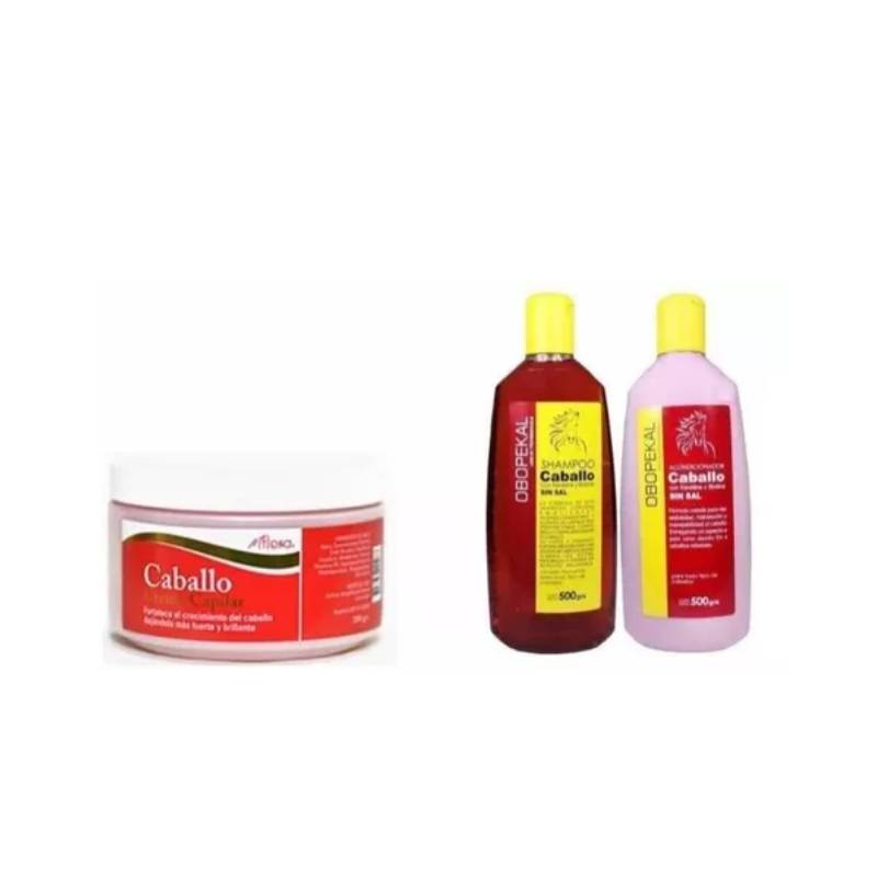 OBOPEKAL - Kit Shampoo  Acond 500ml Obopekal  Crema De Caballo 300ml