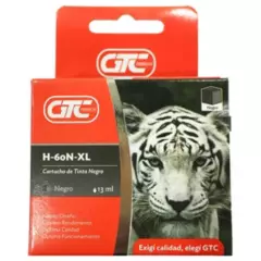 GTC - Tinta compatible con HP 60 XL Negro para 300 Copias HP60