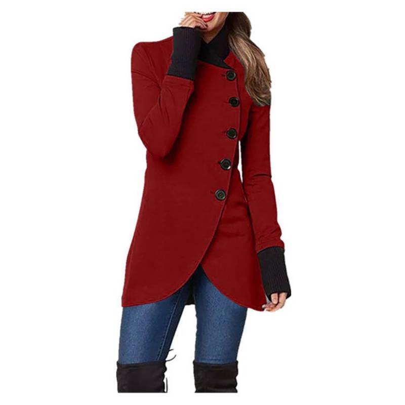 GENERICO Mujer otoño grandes tallas abrigos -rojo. |