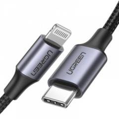 UGREEN - Cable Lightning a Tipo-C 2.0 trenzado 1m v