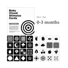 FIGLIO - Tarjeta Estimulacion Visual Temprana Bebe 0 a 3 meses