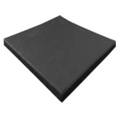 Cruzeiro - Pastelón de Caucho Palmeta 50x50cm 25mm Espesor Color Negro
