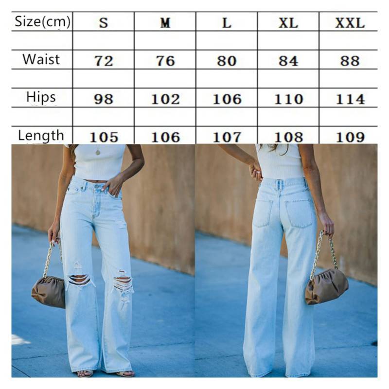 Pantalones de mezclilla para mujer, estilo casual, con cinturón y estilo  casual, rasgados, de talla grande, para mujer, Azul, M : :  Deportes y Aire Libre