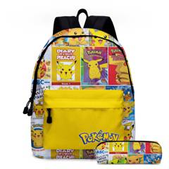 GENERICO - Pokémon Pikachu 2PCS School Backpack Pencil Case