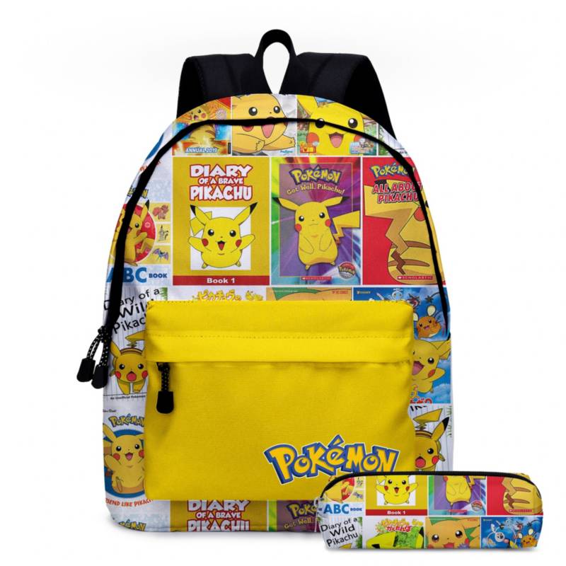 GENERICO - Set de Estuche y mochila Pokémon Pikachu