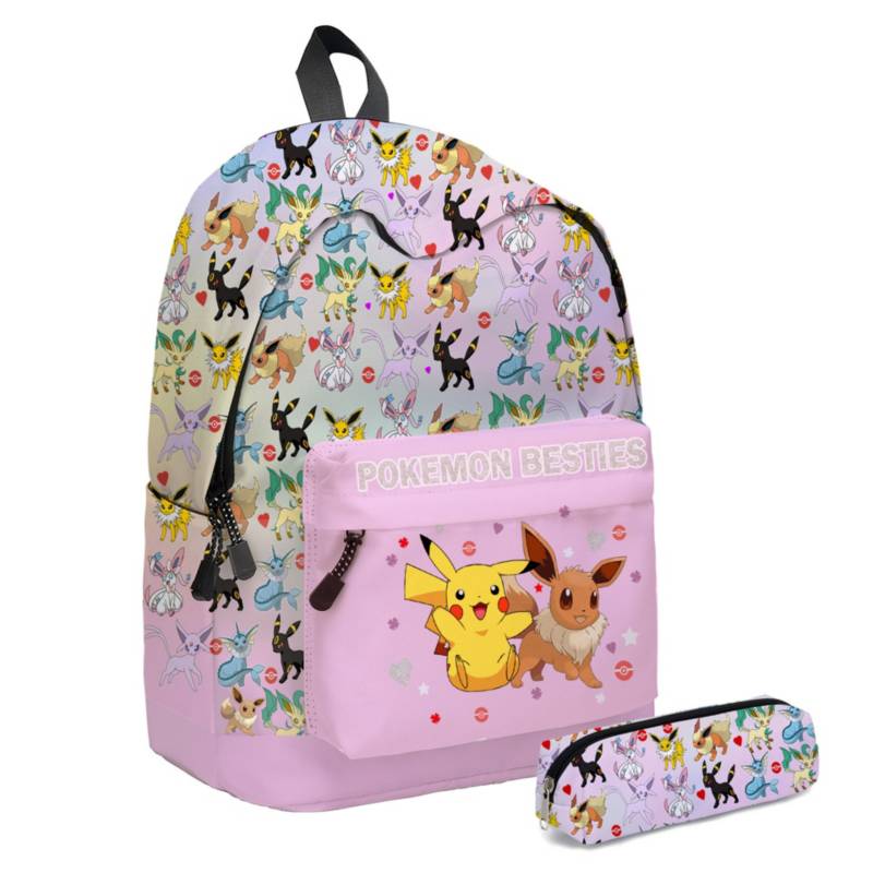 Pokémon Pikachu 3PCS Mochila Escolar Estuche para Lápices #003 GENERICO