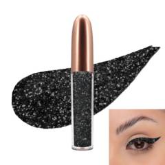 NEWKYLIE - Delineador  Ojos Glitter Liquido Escarchado Negro Pearl