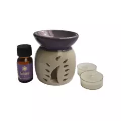 GENERICO - Difusor de ceramica para aceite esenciales con velas y aceite