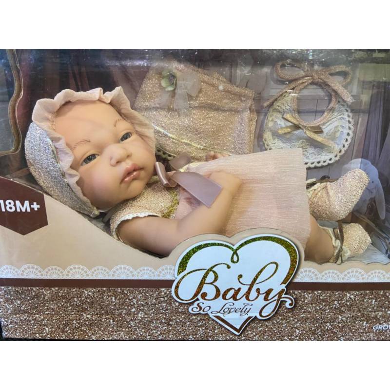 GENERICO Muñeca Baby Recién Nacida 30cm Ropa Dorada 18m+ | falabella.com