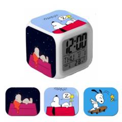 GENERICO - Reloj Cubo  Led Snoopy Despertador