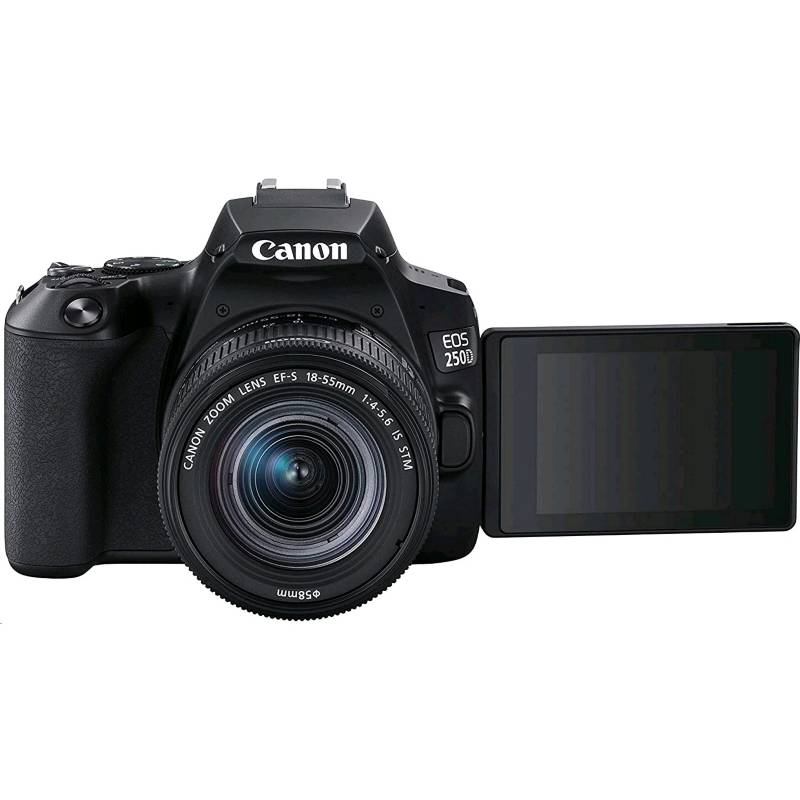 Cámara Canon Eos 250D 24,1 Mpx 4k Kit 18-55mm + 32GB + Estuche - Negro