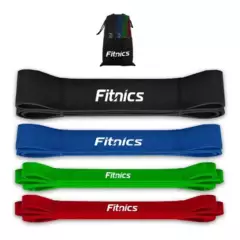 FITNICS - Bandas Elasticas Power Bands Resistencia Fitnics Set 4 Latex