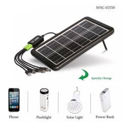 GENERICO - Panel solar portátil cargador múltiple 35W para Smartphones y otros