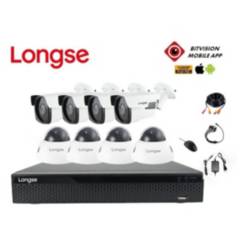 LONGSE - Kit 8 camaras metalicas Varifocal 2MP Longse