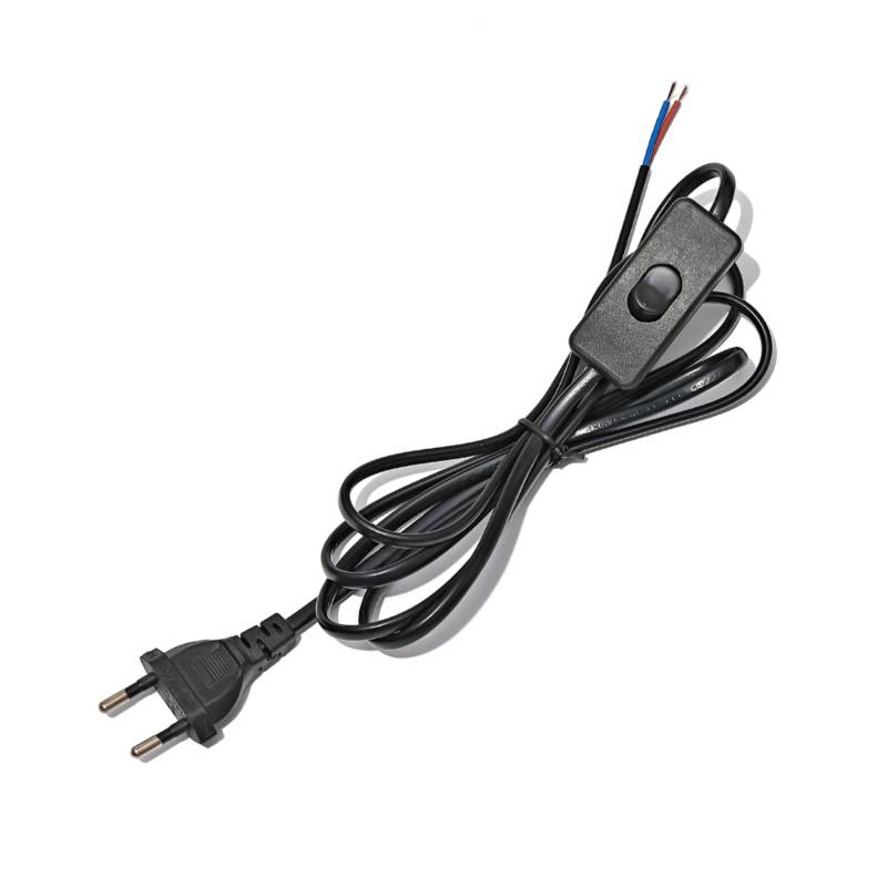 Cable 80-120 interruptor enchufe negro- necesita disponer de una lámpara
